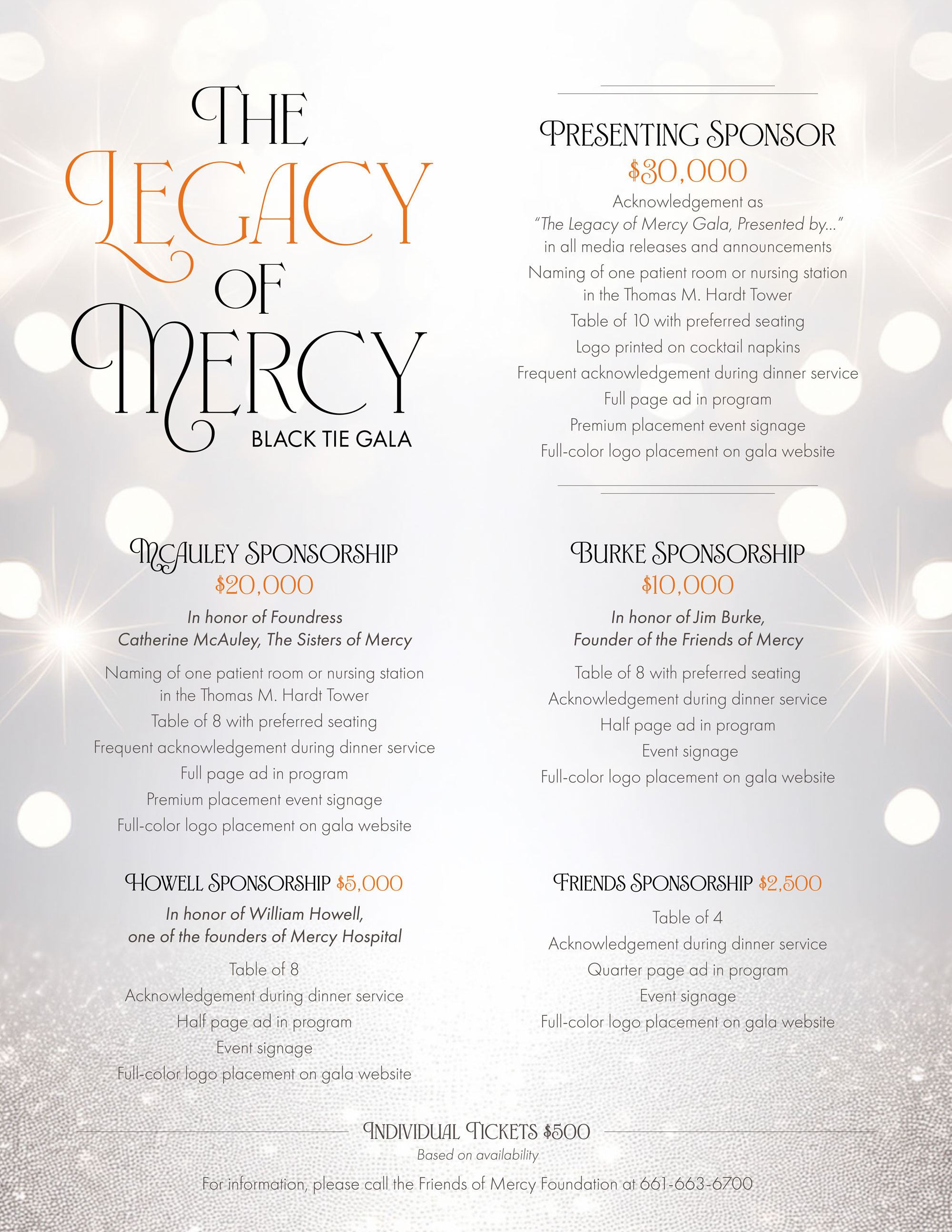 The Legacy of Mercy Black Tie Gala 2025 Banner